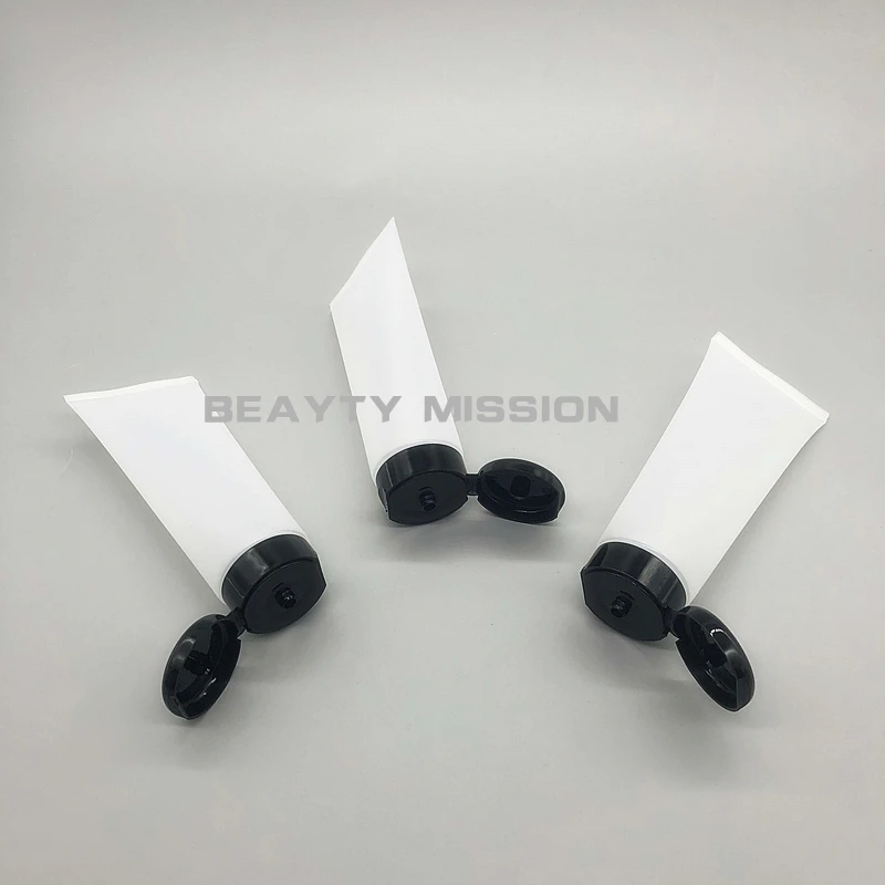 

100ml 50 pcs/lot Women Lotion Matte Transparent Soft Tube Empty Cosmetic Cream Lotion Shampoo Facial Cleanser Containers