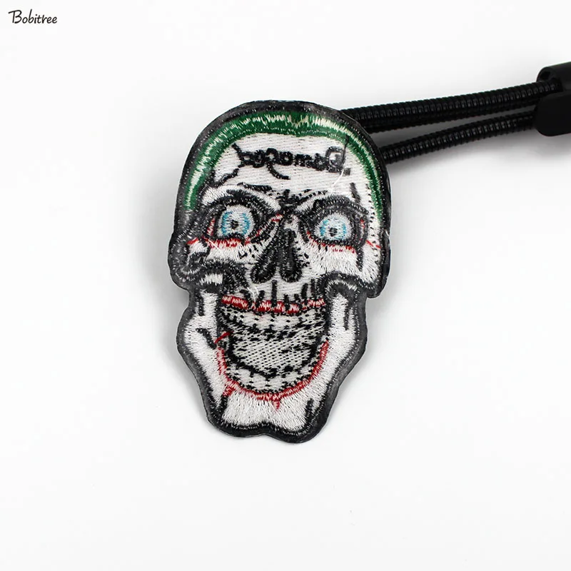 Creative Embroidered Skull Clothes Patch Iron on Transfer Badges Stickers Fabric Appliques for Jacket Decoration | Дом и сад