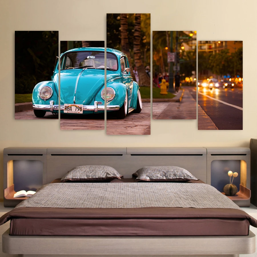 

HD 5 Pieces Printed Car Paintings Canvas Living Room Wall Art Decor Print Poster Picture Canvas Framed art Free shipping HG-317