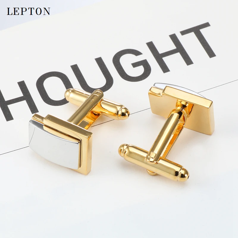 Роскошные золотые и белые Квадратные запонки Lepton с низким коэффициентом чистоты