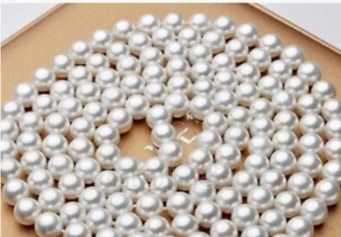 ELEGANT 9-10 MM WHITE ROUND PEARL NECKLACE 50INCH | Украшения и аксессуары
