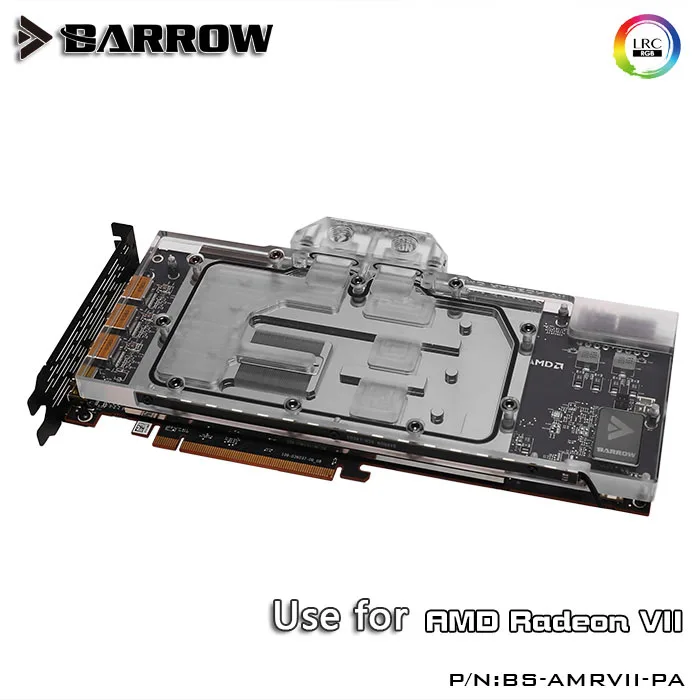 Блок для воды BARROW AMD Radeon VII Creater Edition полный блок GPU поддержка оригинальной задней
