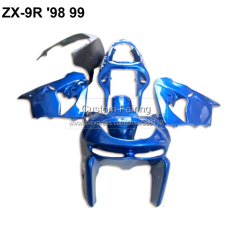 

ABS Bodywork kits for Kawasaki ZX9R zx 9r 1998 1999 Ninja blue sticker fairing kit CV03