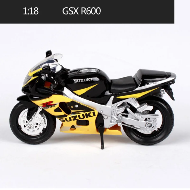 GSX R600 Maisto 1:18 масштаб мотоцикл игрушки сплав мотоцикла GSX R750 RMZ250 GSX R600 Коллекционная модель украшения подарки для мальчиков - Цвет: GSX R600