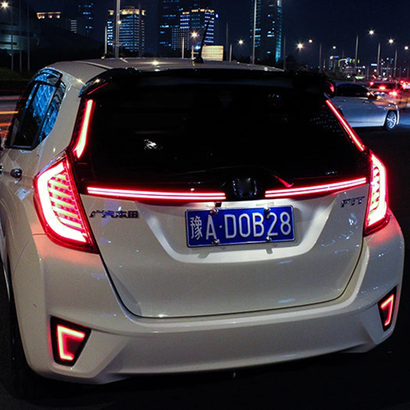 Автомобильные задние фонари для Honda Jazz Fit 2014 2016 светодиодные DRL + стоп сигнал
