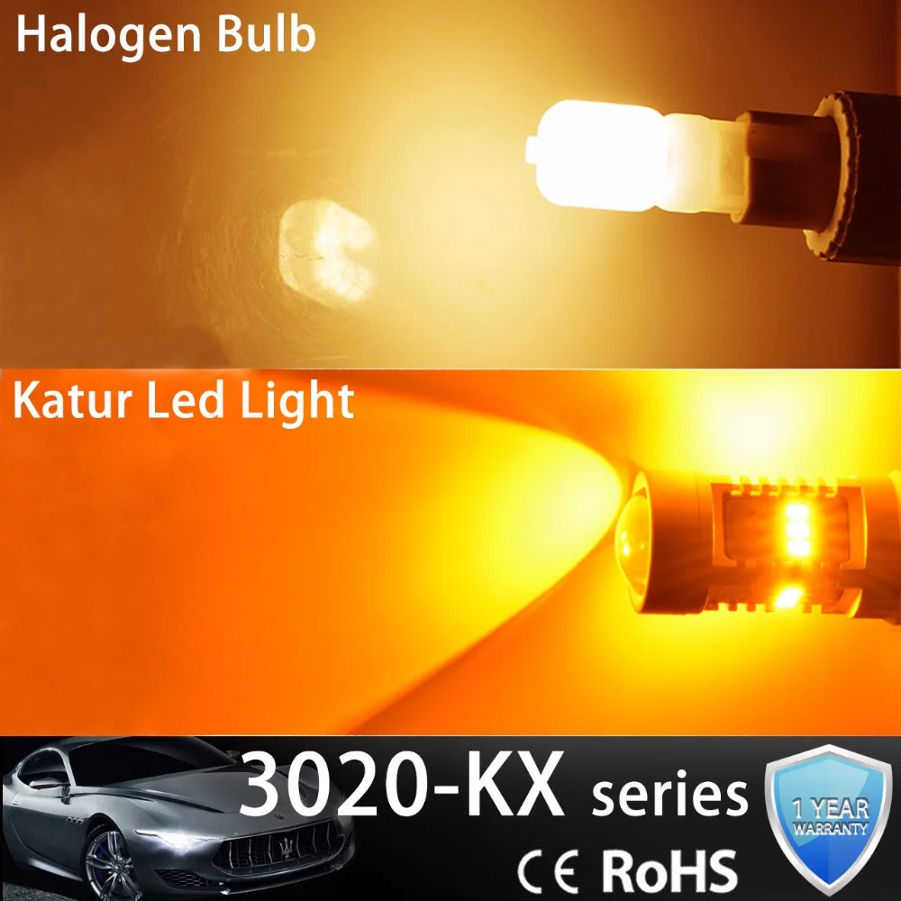 Katur 2 шт. T20 7440 светодиодные лампы W21W поворотные сигнальные огни для вождения