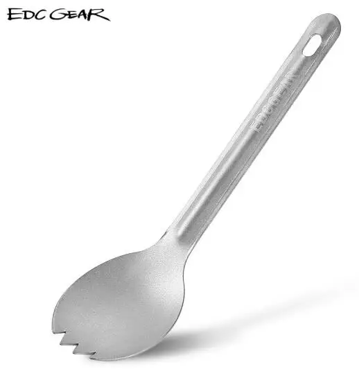 EDCGear Титан Ложка Вилка комбинация 17 см ложки для чая и кофе Отдых на природе вилки