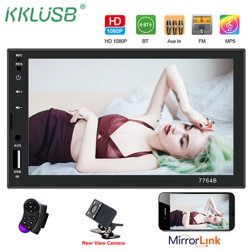 2din Автомагнитола 7 дюймов сенсорный mirrorlink Android плеер 2 DIN MP5 Авторадио Bluetooth Камера