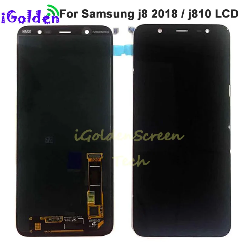 Экран Amoled 6,0 дюйма для Samsung Galaxy J8 2018 J810 LCD Сенсорный экран Дигитайзер Сборка Дисплей SM-J810.