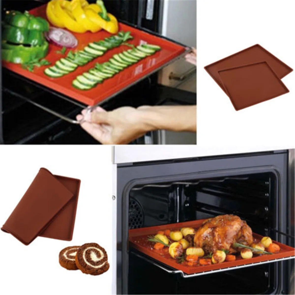 

Новый Силиконовый поднос для выпечки, кухонный коврик для выпечки