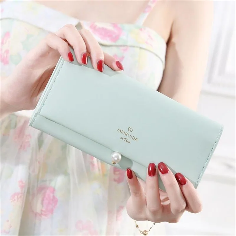 HASP сцепления Женские Кошельки для Для женщин Твердые искусственная кожа