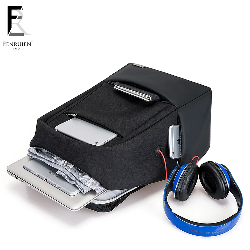 FENRUIEN Новый Многофункциональный usb зарядка 15 дюймов ноутбук рюкзак для подростков