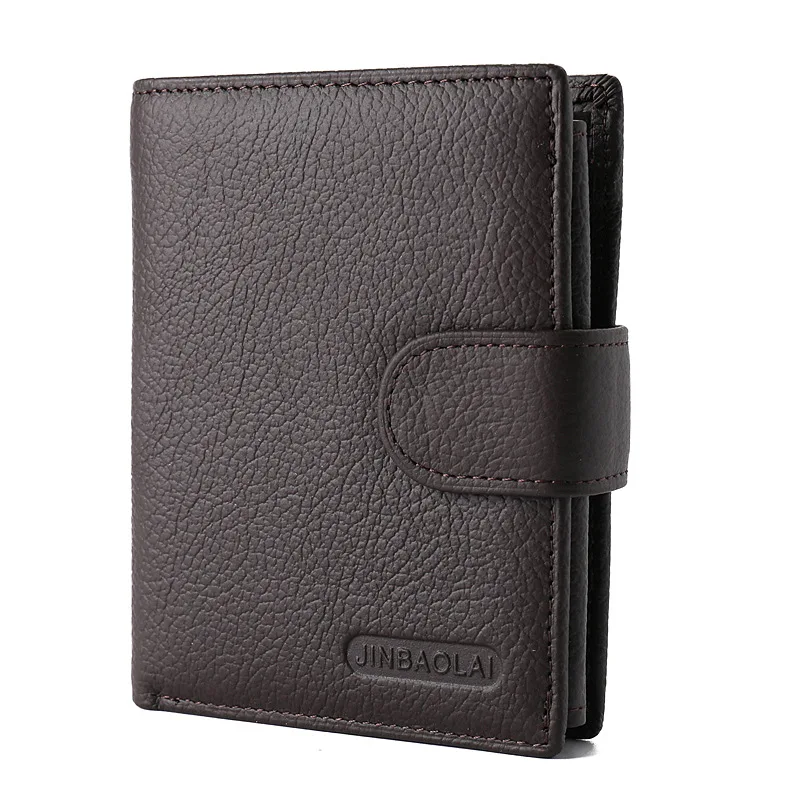 

2020 New Arrival ! Quality Genuine Leather Men Short Wallet Cowhide Trifold Male Purse Business Mens Clutch Durable Money Bag