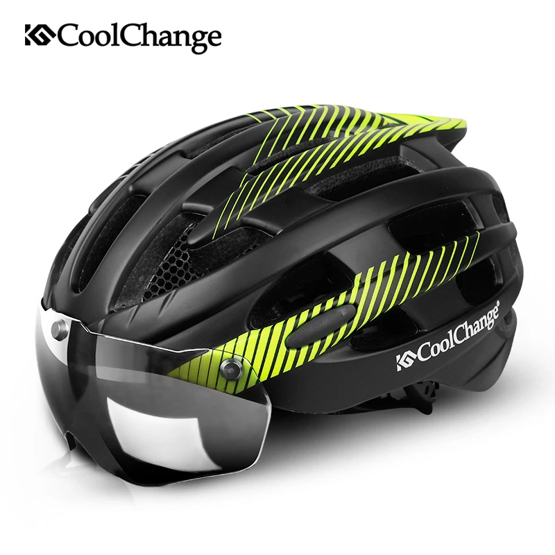 Coolсмена велосипедный шлем MTB сетка от насекомых цельный литой мужской женский велосипедный шлем с светильник ветрозащитные очки