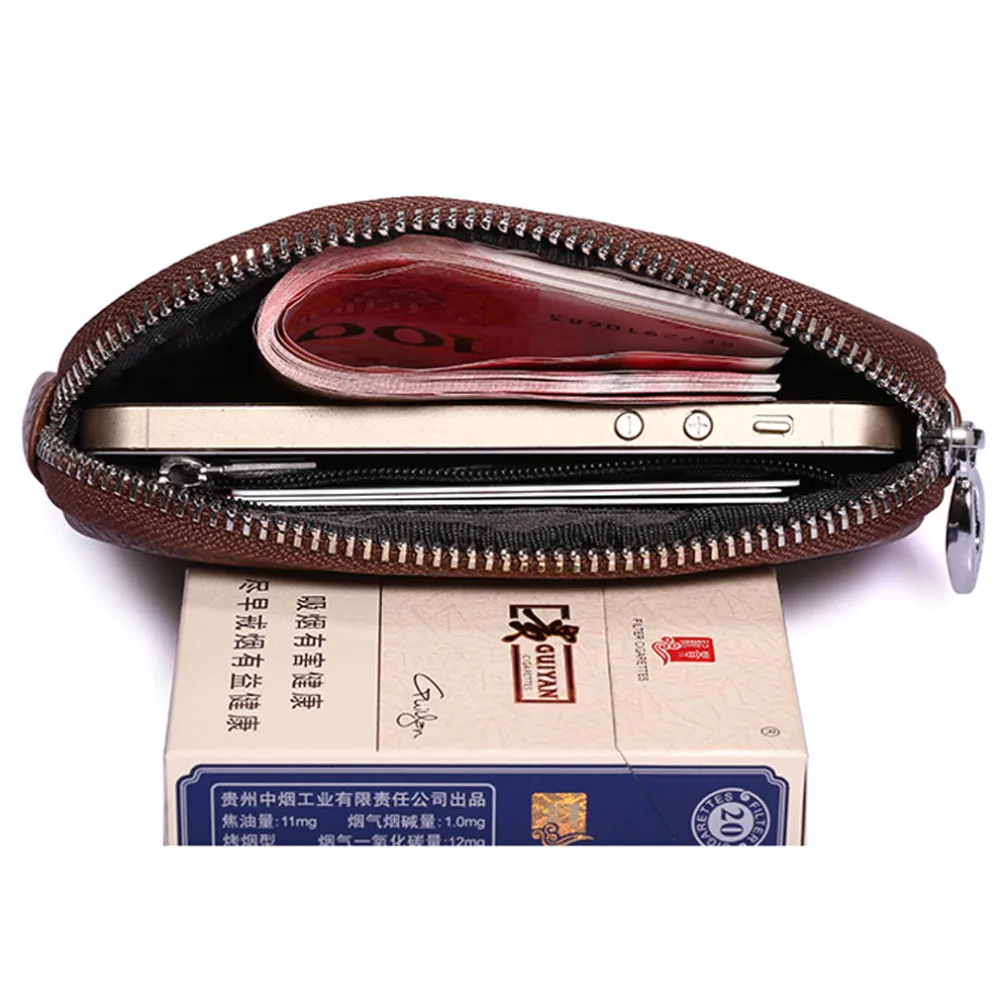 Новая Мужская винтажная сумка из натуральной воловьей кожи мобильный телефон