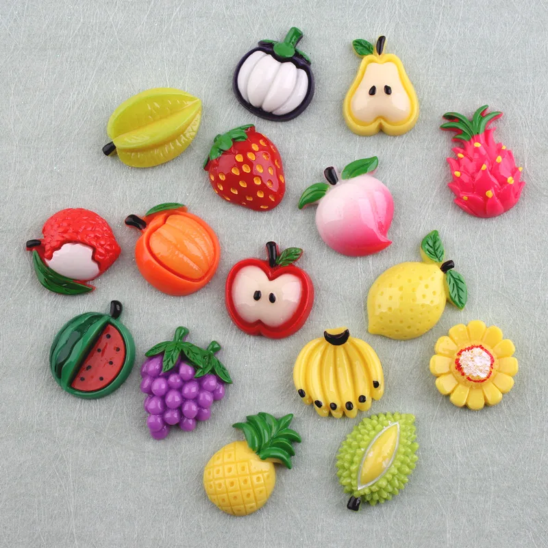 6 шт. Фрукты Fimo Бусины Подвески для клейкие аксессуары пушистые DIY украшения дополнение в слизи песок игрушки Наполнитель блеск прозрачный набор