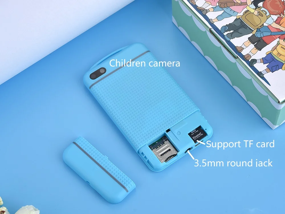 AEKU A5 Мультяшные Детские карты сотовые телефоны с 1,77 дюймовым Bluetooth музыкальным низким излучением маленький студенческий мобильный телефон пуш-Боттон