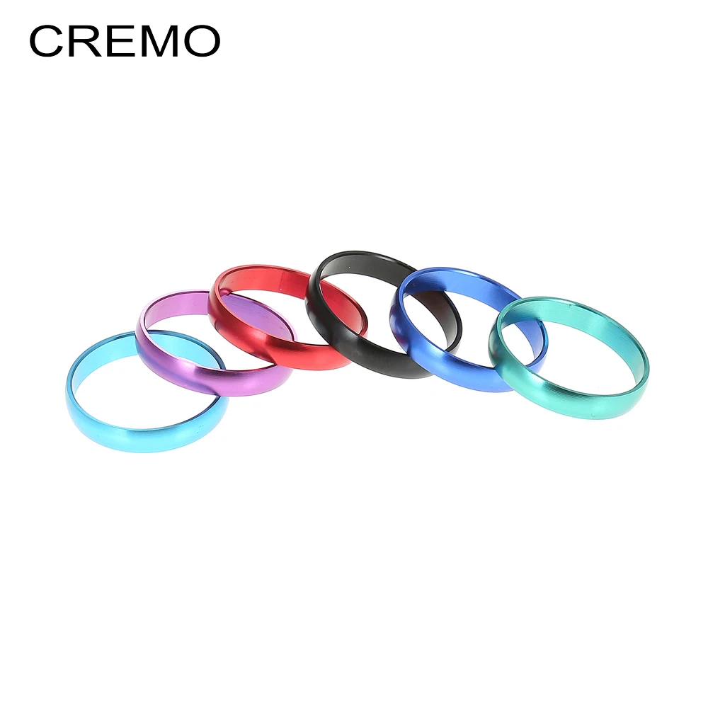 

Cremo Colorful Rings Accessories Interchangeable 4mm Width Inner Filled Couple Band Cocktail Statement Wedding Gift For Girls