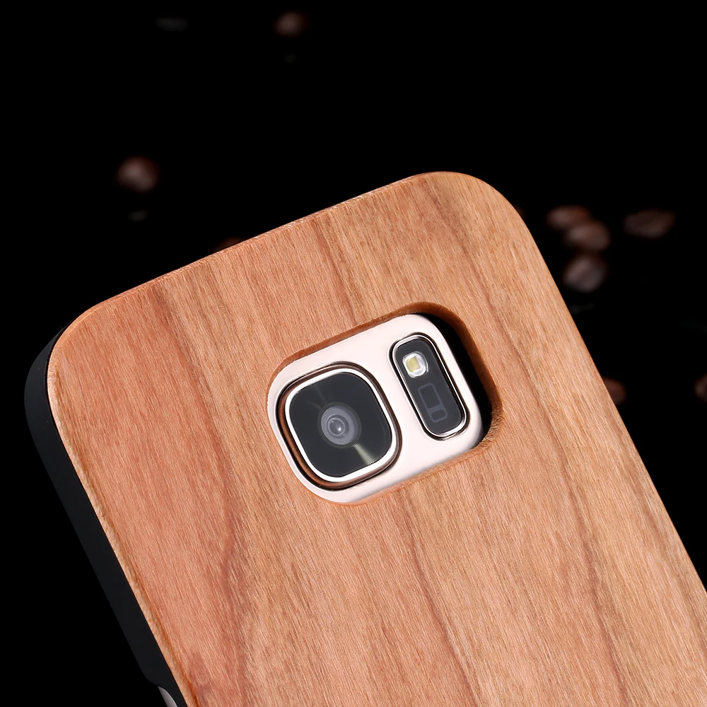 Роскошный чехол KISSCASE из натурального дерева для Samsung Galaxy S9 S7 S6 edge винтажный