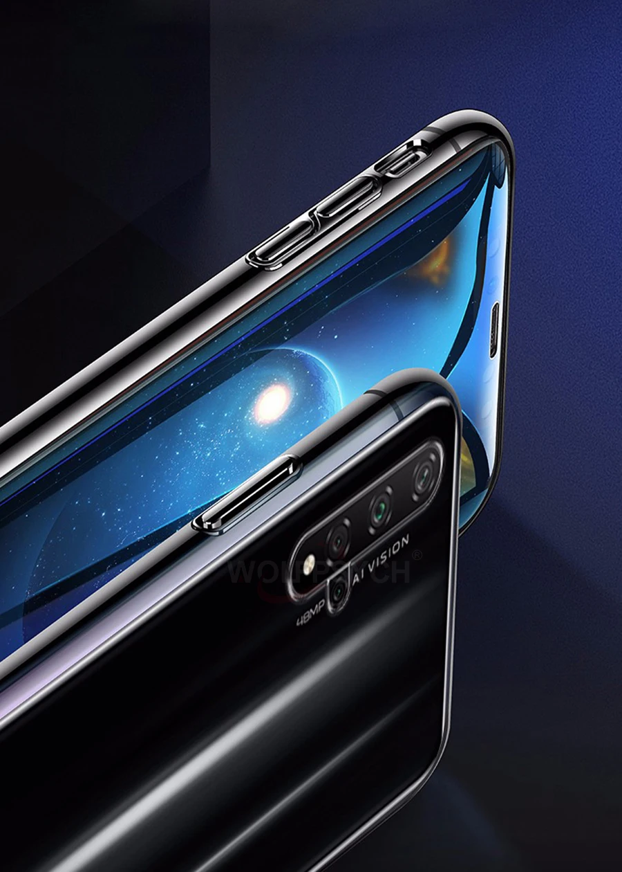 Тонкий прозрачный силиконовый мягкий чехол для huawei Honor 20 чехол прозрачный TPU чехол для Honor 20 9X Pro Чехол для телефона на Honor 20 Lite