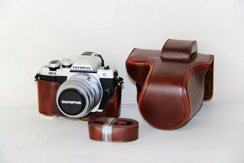 Чехол для камеры из искусственной кожи для Olympus OM-D E-M10 Mark III EM10III EM10 III 14-42 мм чехол для объектива камеры с ремешком
