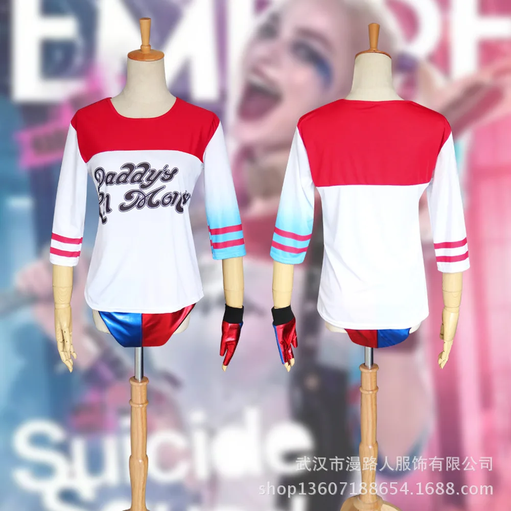 Harley quinn пальто жакет для косплея женский костюм девочки комплект из двух