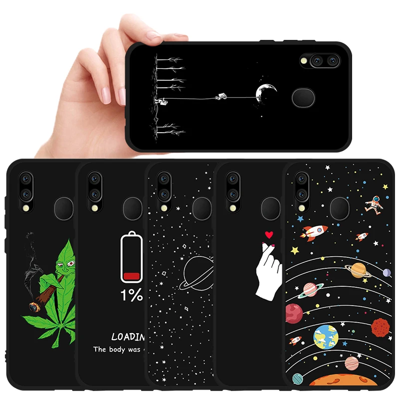 Силиконовый чехол с рисунком для Samsung A50 мягкий из ТПУ Galaxy M30 M20 M10 A70 A40 A20 A10 парные