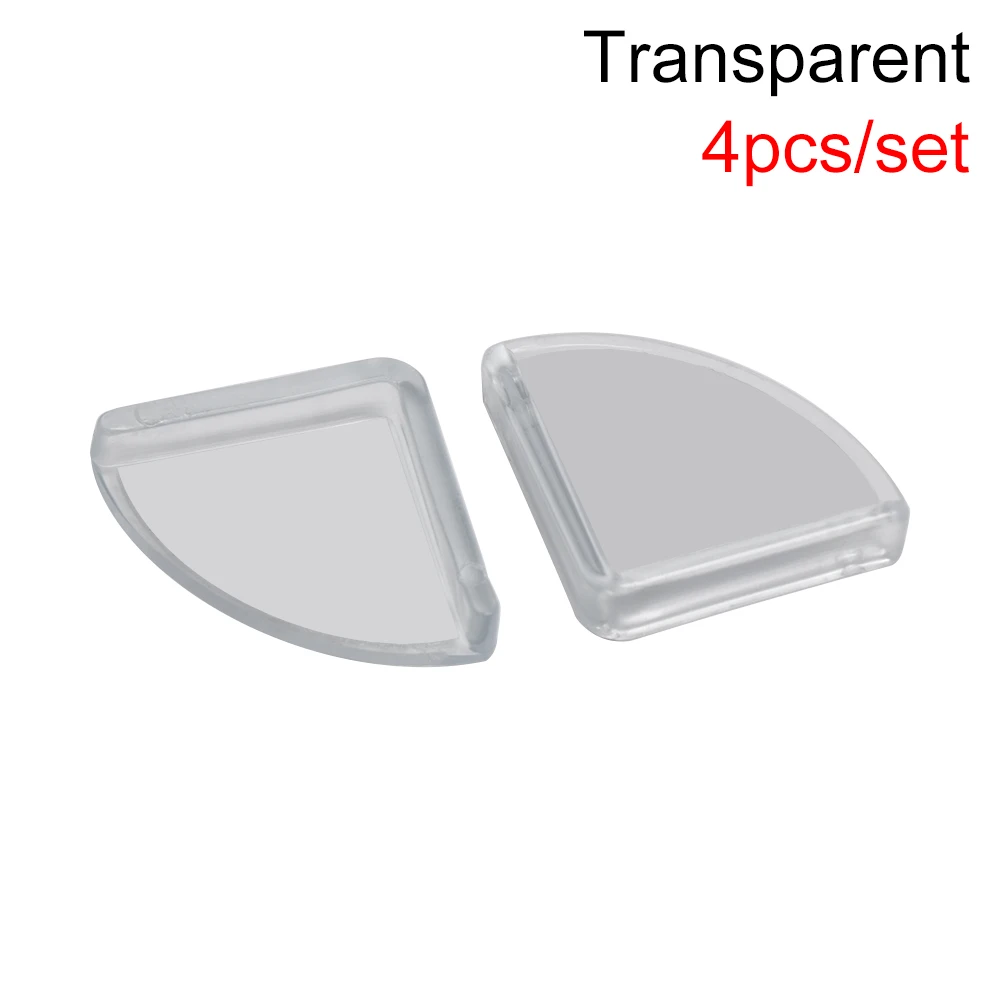 transparent 4 шт. Мягкая силиконовая защитная угловая накладка на стол защитная накладка на угол стола защита для детей Защита для детей - Цвет: transparent