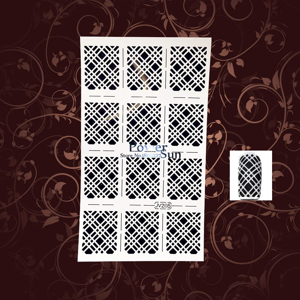 Горячая Распродажа Леопардовый Ягуар шаблон для ногтей Наклейка трафареты PWJV220