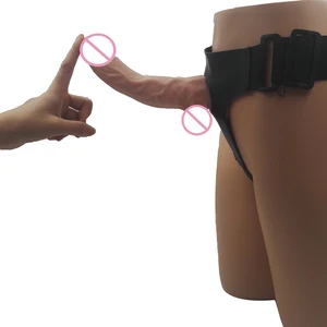 CamaTech, регулируемый страпон, фаллоимитатор, Реалистичная Плоть силиконовые трусики для пениса, страпон, фаллоимитатор для анального секса для женщин, сексуальные игрушки для лесбиянок