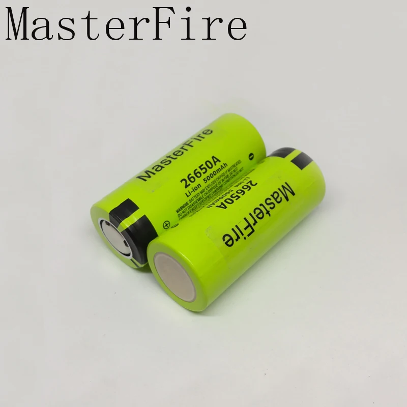 

MasterFire New Genuine Battery For Panasonic 26650A 3.7V 5000mAh High Capacity 26650 Li-ion Rechargeable Lithium Batteries Cell
