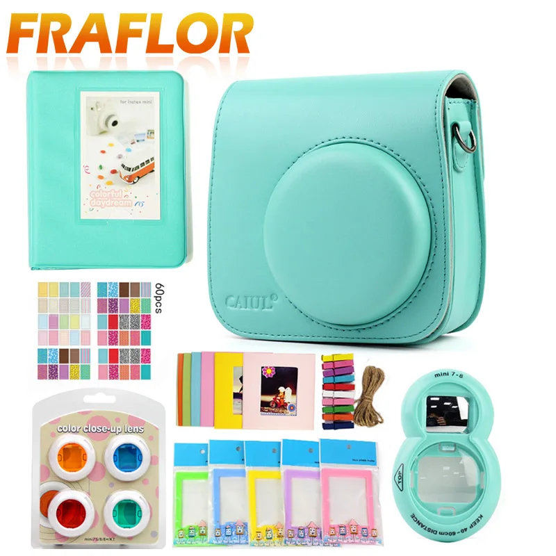 Новые аксессуары для камеры Fujifilm Instax Mini 8/8 +/9 кожаный чехол сумка с крупным планом