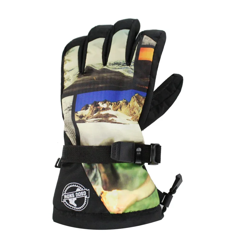 Gsou снег люди Сенсорный экран лыжные перчатки зимние мужские Водонепроницаемый