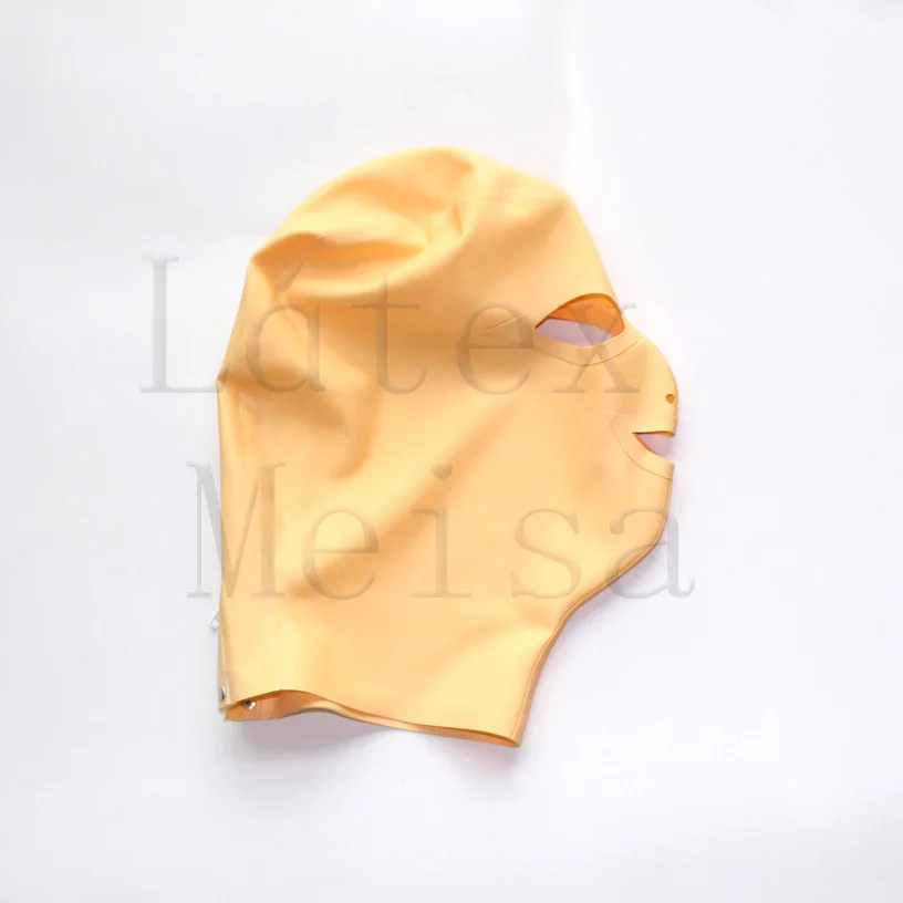Handmade 100% natural Zentai Latex hoods in flesh color with back zip for adults | Тематическая одежда и униформа