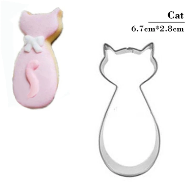 

New Mini Cat Cookie Cutters Cooking Tool Fondant Paste Mold Cake Decorating Clay Resin Sugar Candy Wedding Party Biscuits Stamp