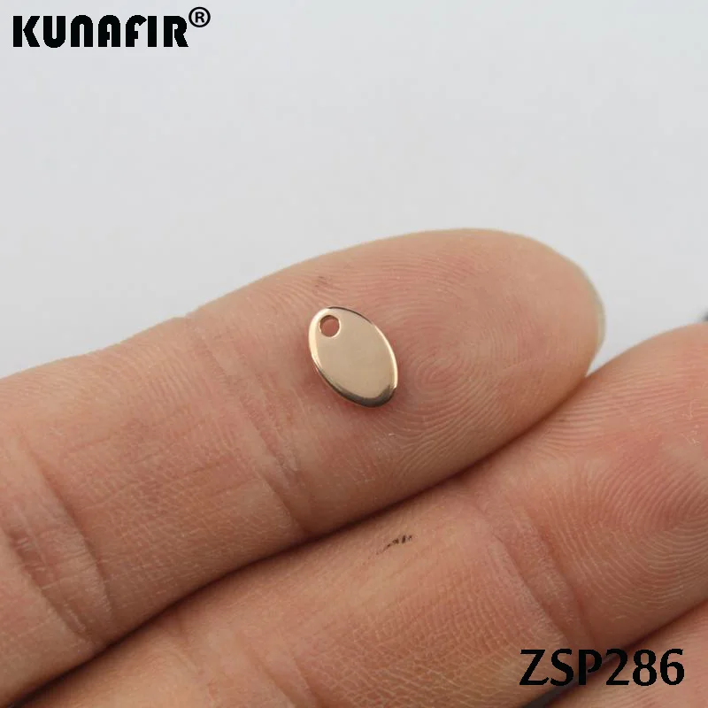 ZSP286 rose gold С лазерной гравировкой логотипа покрытием цвета метки из нержавеющей стали этикетки ювелирные изделия вкладки части аксессуары 50-500 шт./лот некоторые стили - Цвет: ZSP286 rose gold