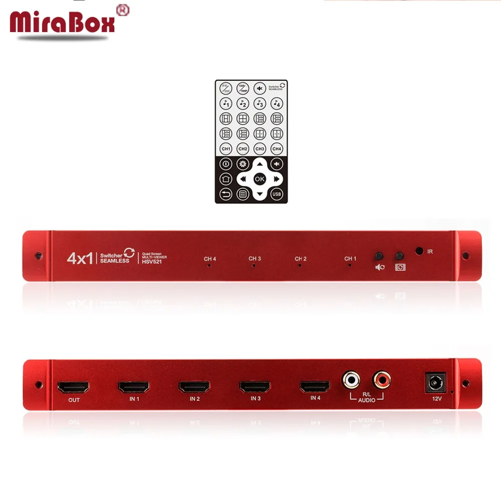 MiraBox HDMI 1080 P мультипросмотра с ИК-пультом дистанционного управления Quad экран в