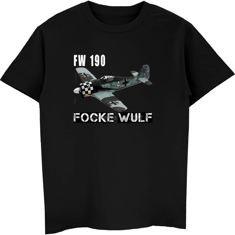 Новая летняя крутая футболка с принтом на фокусе Wulf Fw 190 немецкий самолет Второй