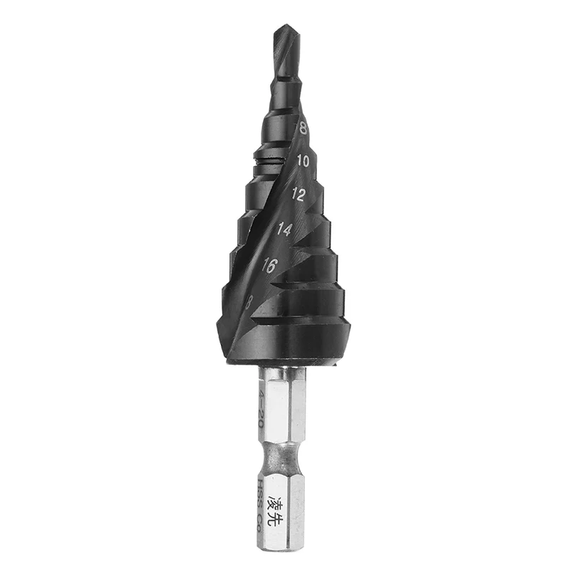 Drillpro HRC89 ступенчатое сверло с альтиновым покрытием 4-20 мм HSS M35 кобальтовое ступенчатое конусное сверло Дырокол