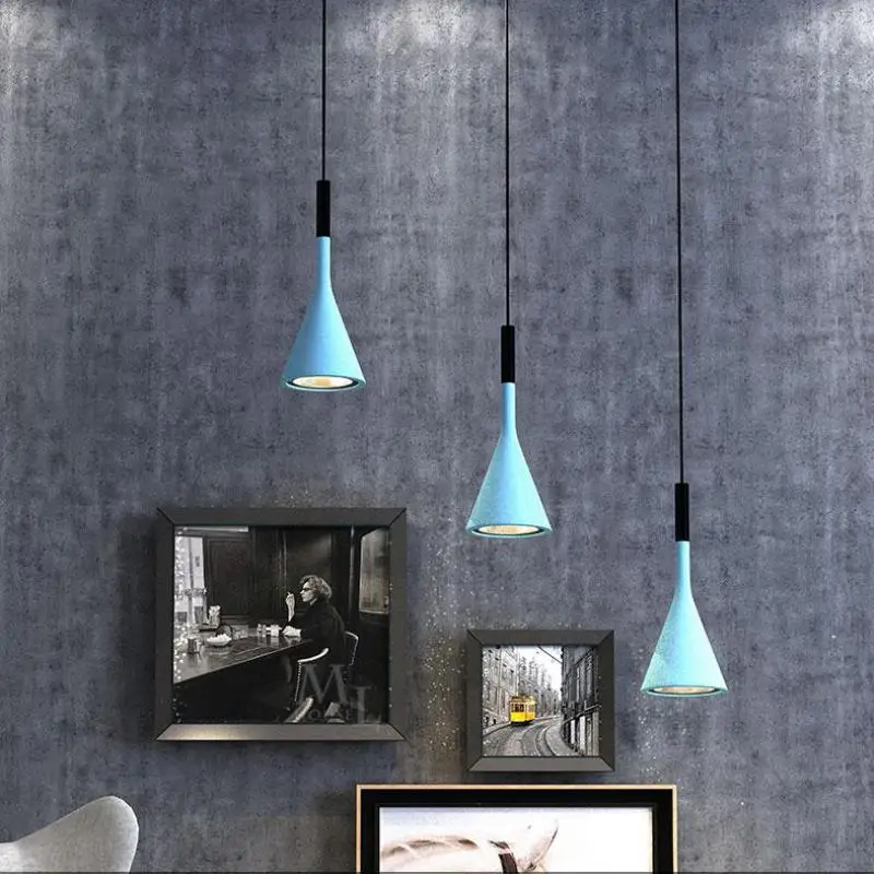 Nordic Kitchen cord подвесной цементный светильник освещение для бара ресторан красочные