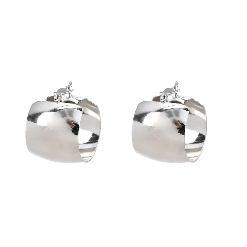 Fashion 304 Stainless Steel Hoop Earrings Gold Color Round Women Modern Jewelry Post/ Wire Size: (17 gauge) 1 Pair | Украшения и