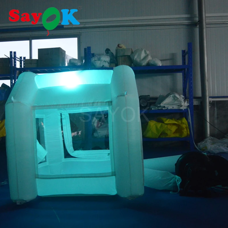 للبيع آلة نفخ كشك المال, مكعب نقود قابل للنفخ مع مصابيح Led