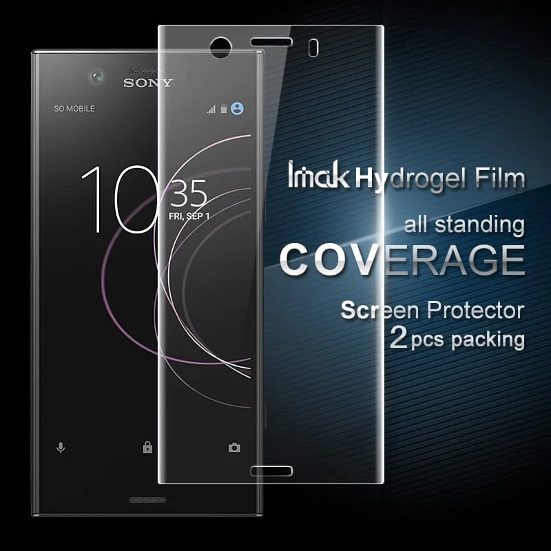 IMAK 2 шт. упаковка для Sony Xperia XZ1 Compact мягкая Гидрогелевая защитная пленка на полный