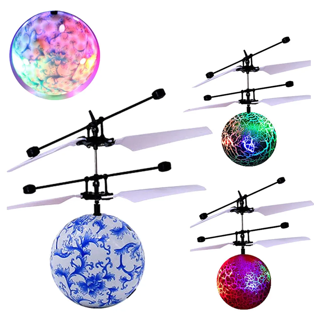2020 Новая мода RC летающий шар Дрон вертолет встроенное Сверкающее светодиодное