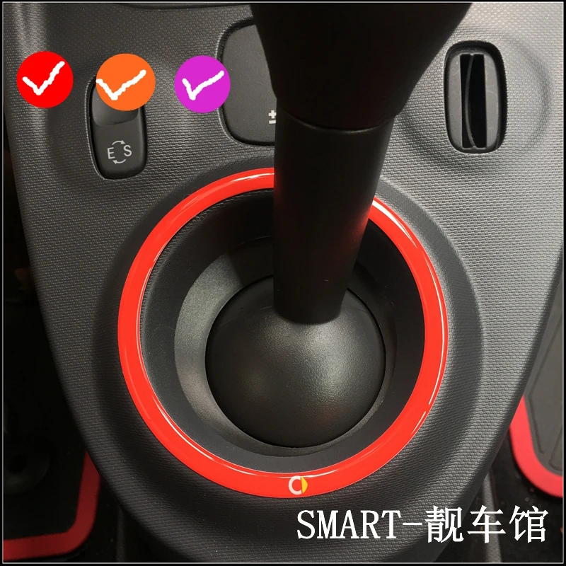 3D гелевая Автомобильная наклейка для SMART 453 Fortwo панель рычага переключения