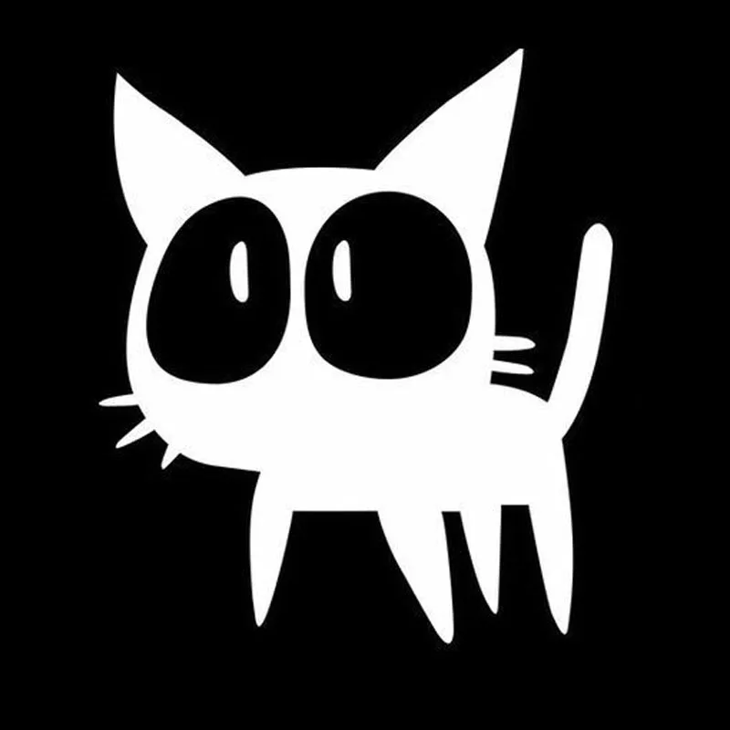Наклейки для автомобиля с изображением мультяшного кота большие глаза 12*13 9 см