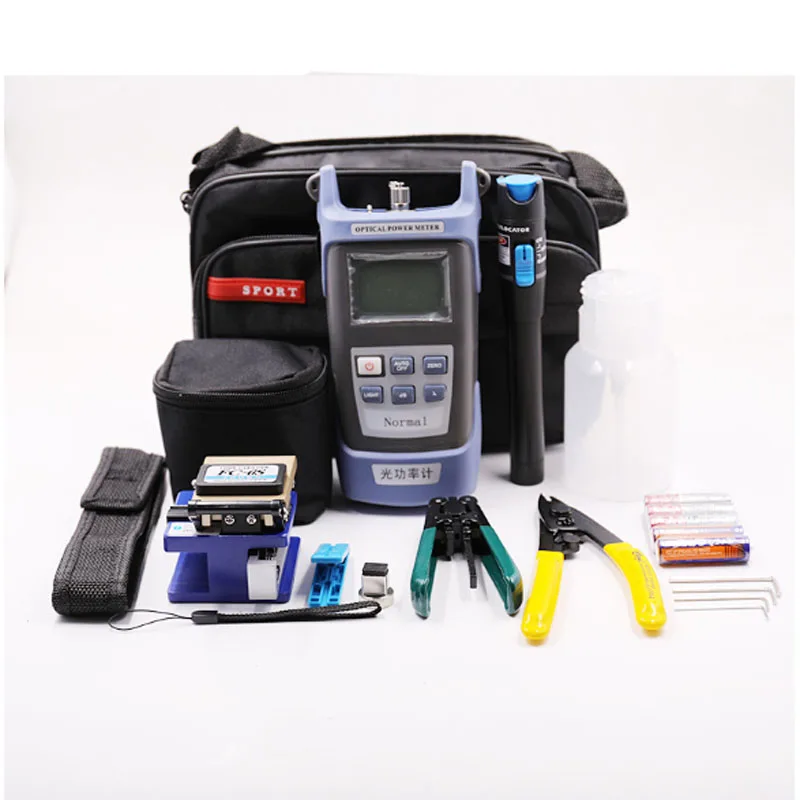12pcs/set FTTH Fiber Optic Tool Kit with Cleaver -70~+10dBm Optical Power Meter Visual Fault Lcator 5mw | Мобильные телефоны и