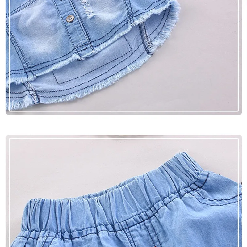 Летние комплекты одежды для девочек с мультяшным принтом одежда маленьких