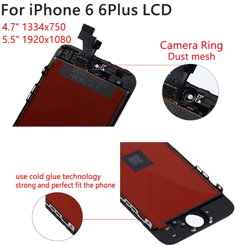 4," /5,5" оригинальное качество для iPhone 6 A1549 A1586 A1589 ЖК-дисплей сенсорный экран в сборе с 3 подарками для iPhone 6 Plus lcd