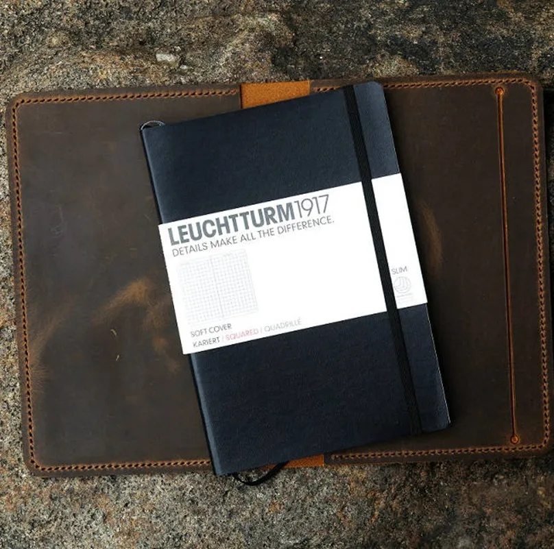 Минималистский кожаный журнал Обложка для Leuchtturm1917 JOTTBOOK A5 чехол ноутбука